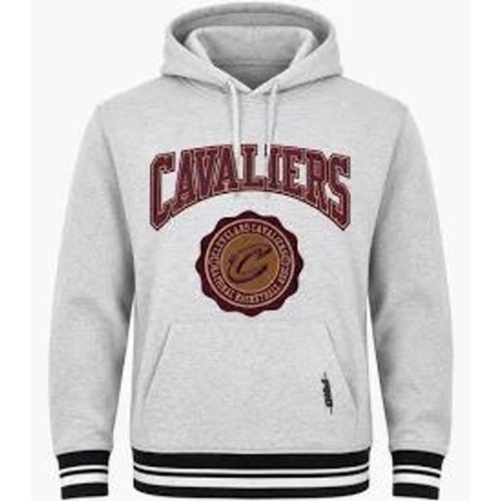 Pro Standard Cleveland Cavaliers Hoodie NBA Pullover Gray Embroidered Patches